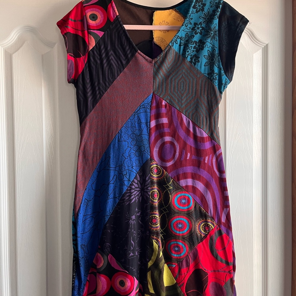 Colorful Patchwork Dress